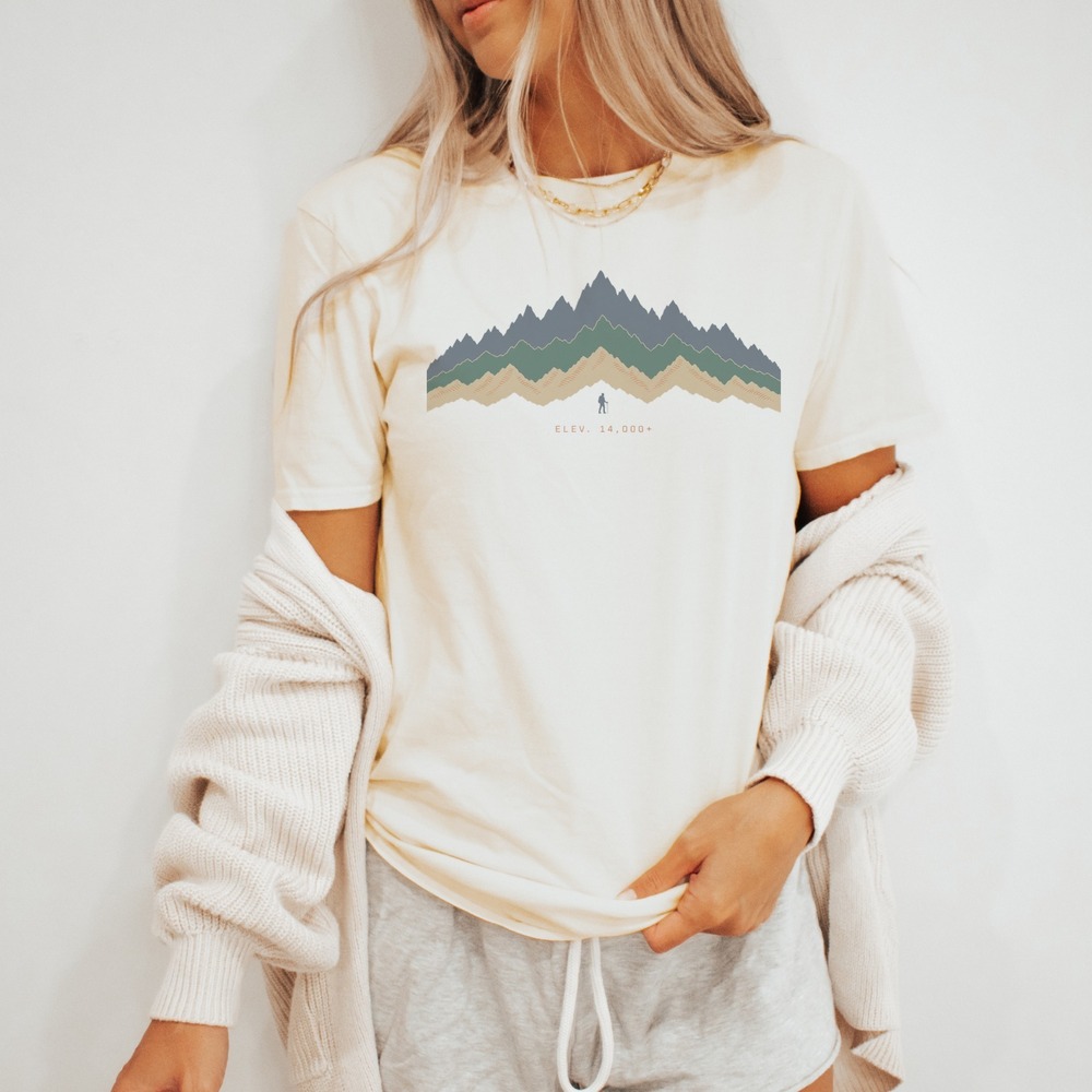 Minimalist Hiker Art Adventure Shirt Boho Nature Tee